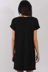 Black Harsh Metal Tour T-Shirt Dress - Layne-Dresses