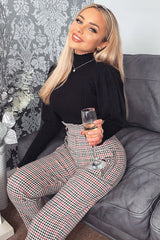 Black High Neck Balloon Sleeve Jumper - Harriet-Jumper