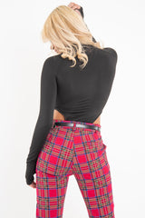 Black High Neck Long Sleeve High Leg Bodysuit - Shyona-Bodysuits