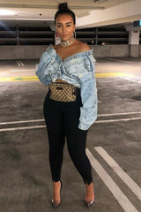 Black High Waist Seam Front Crepe Leggings - Liviah-Leggings