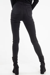 Black High Waist Skinny Fit Jeans - Araia-Jeans