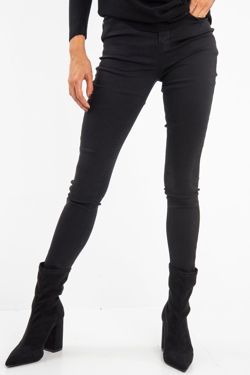 Black High Waist Skinny Fit Jeans - Araia-Jeans