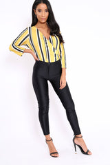 Black High Waisted Disco Pants - Michela-Trousers