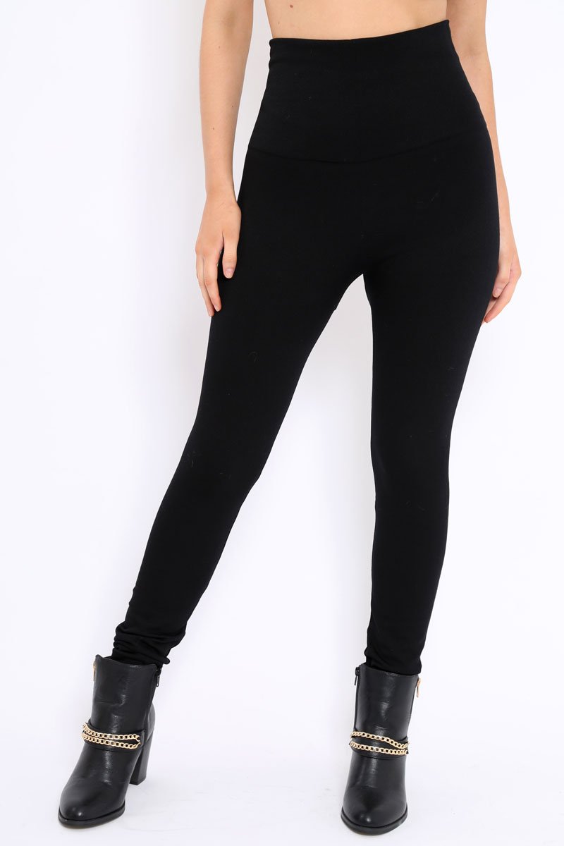 Black High Waisted Shape Leggings - Binky – Rebellious Fashion