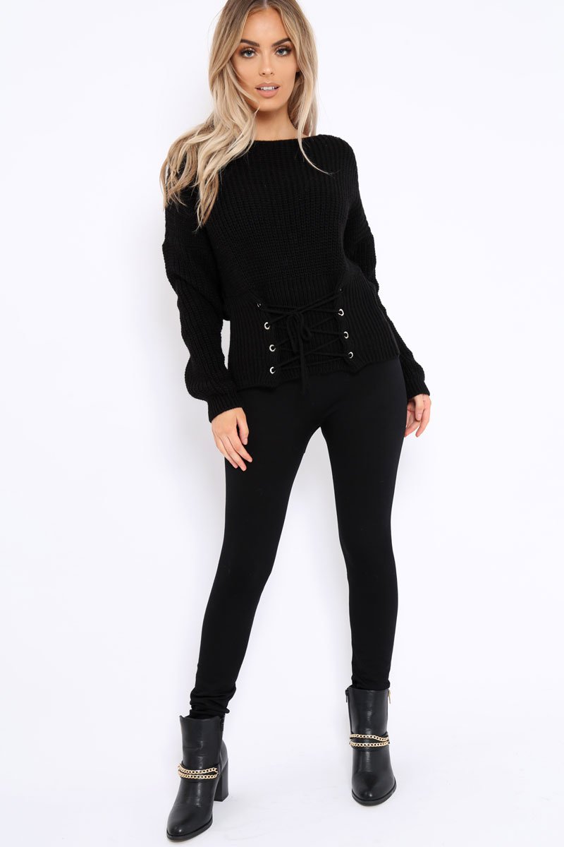 Black High Waisted Shape Leggings - Binky-Leggings