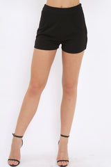 Black High Waisted Shorts - Alicina-Shorts