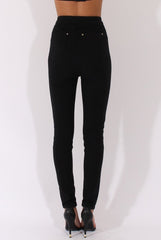 Black High Waisted Skinny Fit Jeans - Nemesis-Jeans
