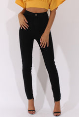 Black High Waisted Skinny Fit Jeans - Nemesis-Jeans