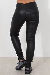 Black High Waisted Skinny Jeans-Joffy-Jeans