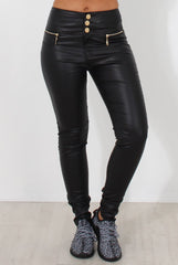 Black High Waisted Skinny Jeans-Joffy-Jeans