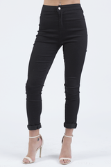 Black High Waisted Skinny Jeans - Taylor-Jeans