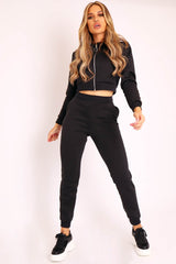 Black Hoodie and Joggers Loungewear Co-ord Set - Bluebell-Loungewear