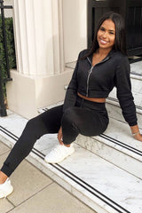 Black Hoodie and Joggers Loungewear Co-ord Set - Bluebell-Loungewear