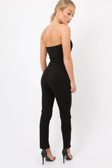 Black Hook And Eye Jumpsuit - Aimee-Jumpsuits