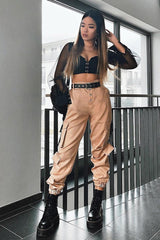 Black Hook And Eye Mesh Sleeve Crop Top - Raylen-Crop Tops