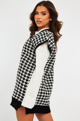 Black Houndstooth Knit Vest - Hazel-Jumper