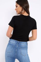 Black In My Jeans Crew Neck Top - Tura-Tops
