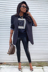 Black J'adore Paris Printed T-shirt - Mavi-T-shirt