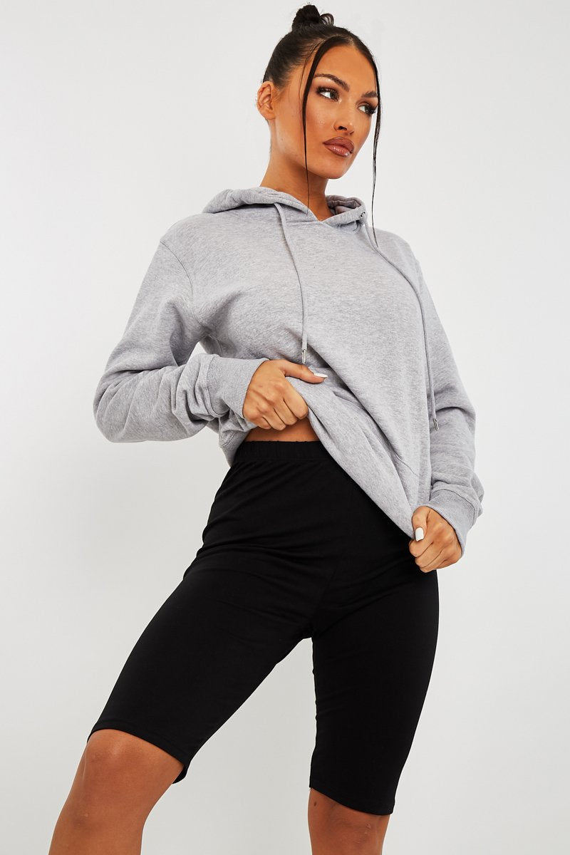 Black Jersey Cycling Shorts - Fiona-Shorts