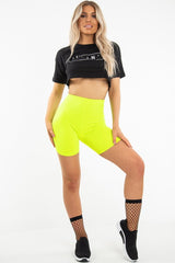 Black Killin' It Print Crop Crew Neck T-Shirt - Jenny-T-shirt