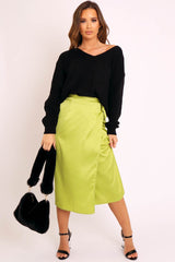 Black Knit Plunge Neckline Jumper - Roselie-Jumper