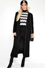 Black Knitted Diamante Detail Headband - Saachi-Hair