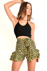 Black Knitted Halterneck Crop Top - Jacia-Crop Tops