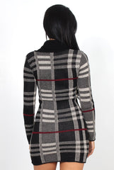 Black Knitted Jumper Dress-Kande-Dresses