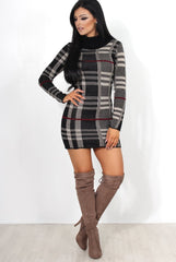Black Knitted Jumper Dress-Kande-Dresses