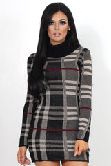 Black Knitted Jumper Dress-Kande-Dresses