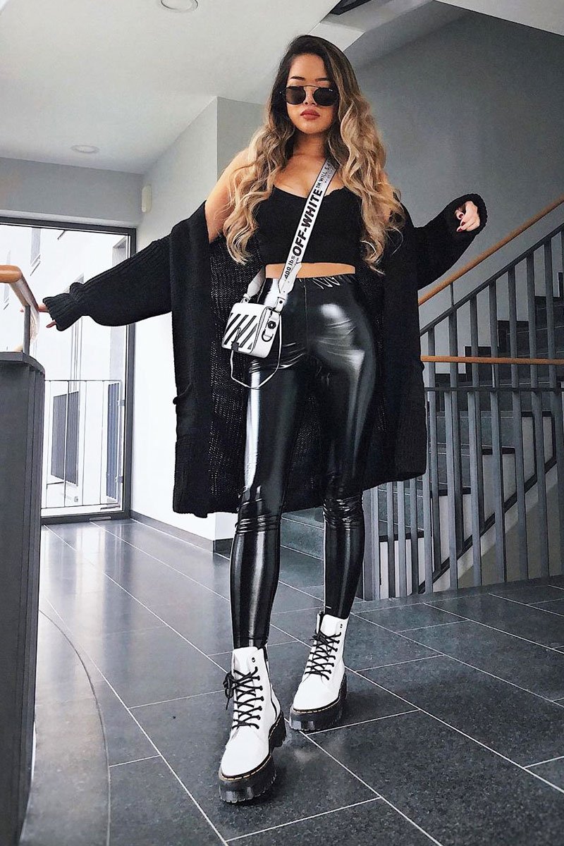 Black Knitted Oversized Pocket Detail Cardigan - Anna-Cardigans