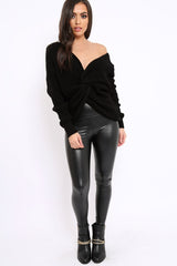 Black Knot Back Knit Jumper - Kerri-Jumper