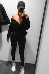 Black Knot Back Knit Jumper - Kerri-Jumper