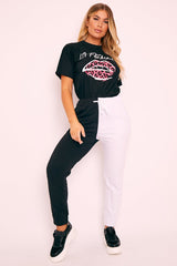 Black La Femme Pink Lip T-shirt - Hatley-T-shirt