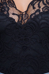 Black Lace Bodysuit - Aubrey-Bodysuits