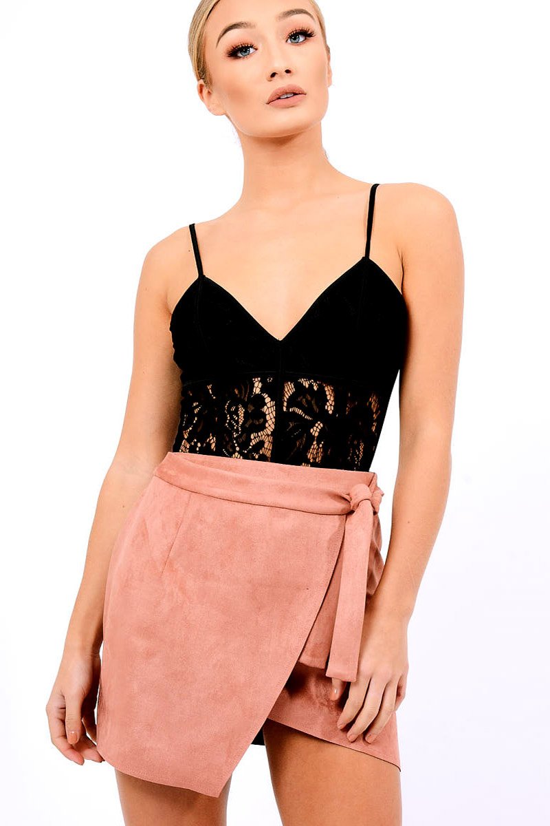 Black Lace Bodysuit - Daria-Bodysuits