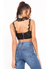 Black Lace Choker Bralet - Mozell-Bralets