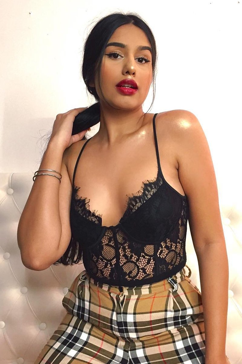 Black Lace Flower Bodysuit - Faylen-Bodysuits