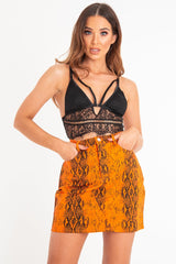 Black Lace Mesh Harness Plunge Bralet - Remy-Bralets