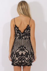 Black Lace Slip Dress - Rana-Dresses