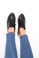 Black Lace Up Chunky Espadrille Trainers - Emmarie-Trainers