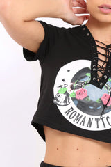 Black Lace Up Co-ord - Lina-Co-ords