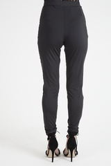 Black Lace Up Front Leggings - Hazel-Leggings