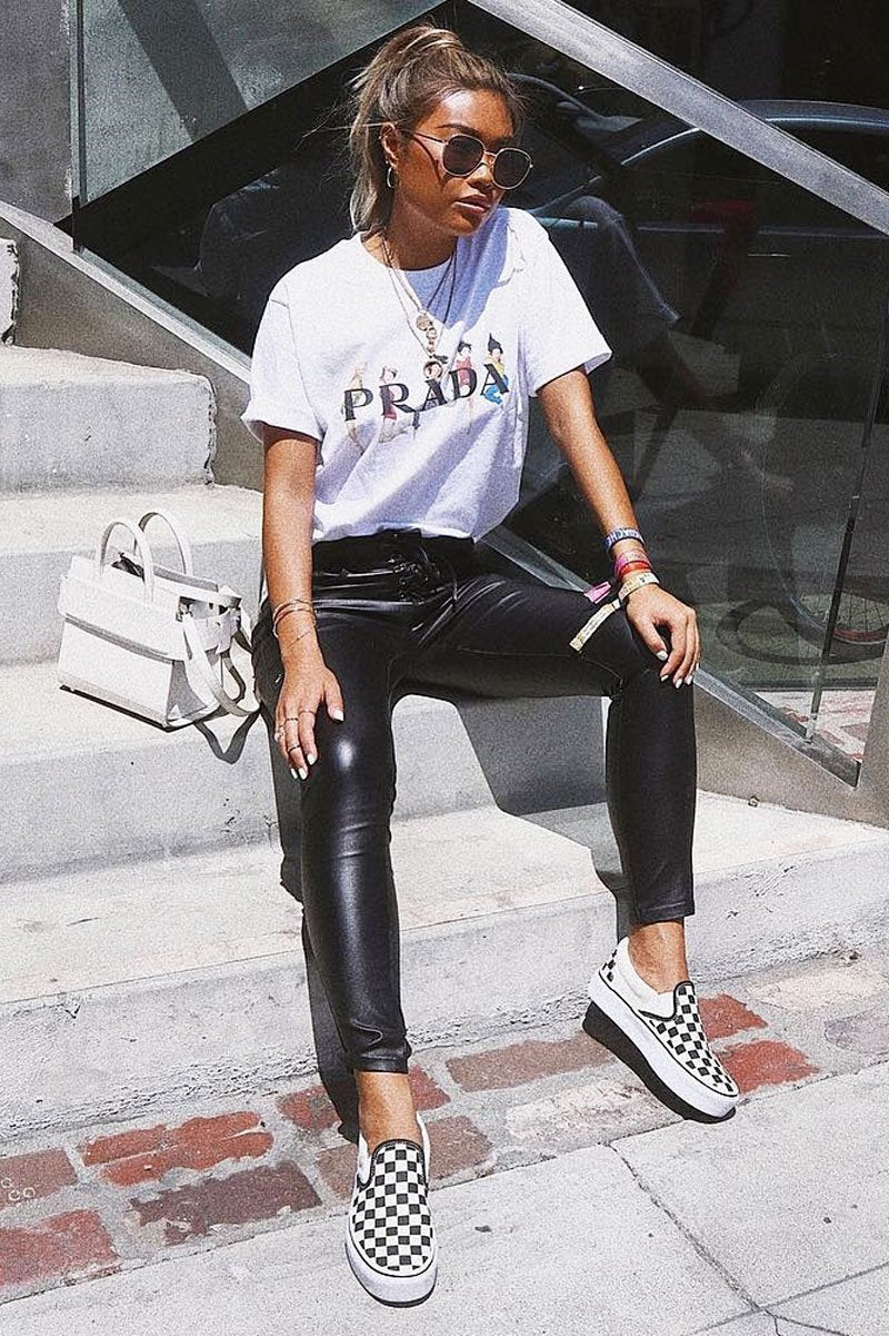 Black Lace Up Matte PU Jeans - Yissel-Jeans