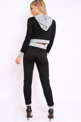 Black Large Snake Applique Loungewear Set - Evie-Co-ords