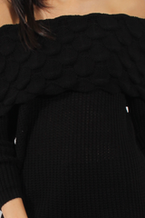 Black Layer Bardot Jumper- Sammie-Jumper