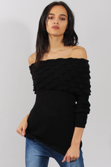 Black Layer Bardot Jumper- Sammie-Jumper