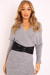 Black Layered Suedette Waist Belt - Jwana-Jewellery