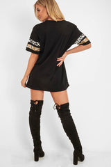 Black Leopard Go Wild Slogan T-Shirt - Matylda-Tops