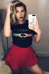 Black Liberte Slogan T-shirt - Eleanor-Tops